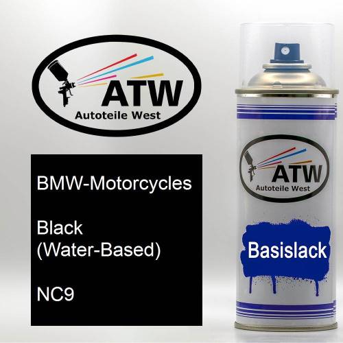 BMW-Motorcycles, Black (Water-Based), NC9: 400ml Sprühdose, von ATW Autoteile West.